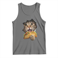 Funny Cat Eating Taco Tank Top Mexican Food Lover Gift