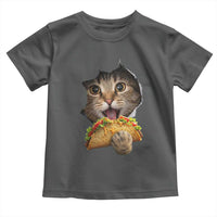 Funny Cat Eating Taco Toddler T Shirt Mexican Food Lover Gift