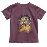 Funny Cat Eating Taco Toddler T Shirt Mexican Food Lover Gift