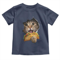 Funny Cat Eating Taco Toddler T Shirt Mexican Food Lover Gift