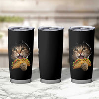 Funny Cat Eating Taco Tumbler Cup Mexican Food Lover Gift