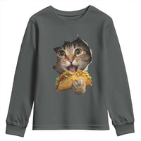 Funny Cat Eating Taco Youth Sweatshirt Mexican Food Lover Gift