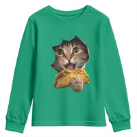 Funny Cat Eating Taco Youth Sweatshirt Mexican Food Lover Gift