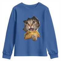 Funny Cat Eating Taco Youth Sweatshirt Mexican Food Lover Gift