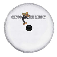 Funny Cinco De Meow Spare Tire Cover Cute Black Cat Eating Taco