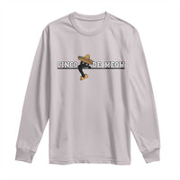 Funny Cinco De Meow Long Sleeve Shirt Cute Black Cat Eating Taco