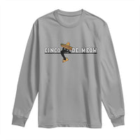 Funny Cinco De Meow Long Sleeve Shirt Cute Black Cat Eating Taco