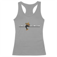 Funny Cinco De Meow Racerback Tank Top Cute Black Cat Eating Taco