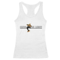 Funny Cinco De Meow Racerback Tank Top Cute Black Cat Eating Taco