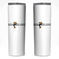 Funny Cinco De Meow Skinny Tumbler Cute Black Cat Eating Taco