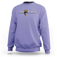 Funny Cinco De Meow Sweatshirt Cute Black Cat Eating Taco