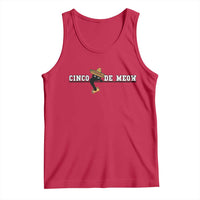 Funny Cinco De Meow Tank Top Cute Black Cat Eating Taco