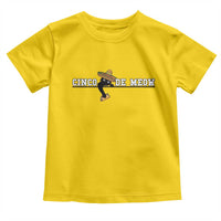 Funny Cinco De Meow Toddler T Shirt Cute Black Cat Eating Taco