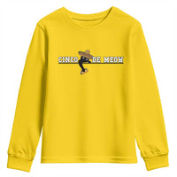 Funny Cinco De Meow Youth Sweatshirt Cute Black Cat Eating Taco