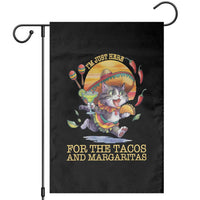 Funny Cinco De Mayo Cat Garden Flag Just Here For The Tacos And Margaritas