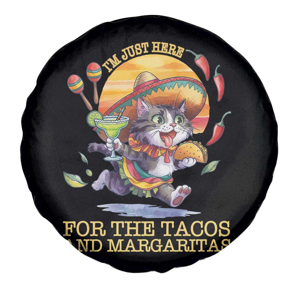 Funny Cinco De Mayo Cat Spare Tire Cover Just Here For The Tacos And Margaritas