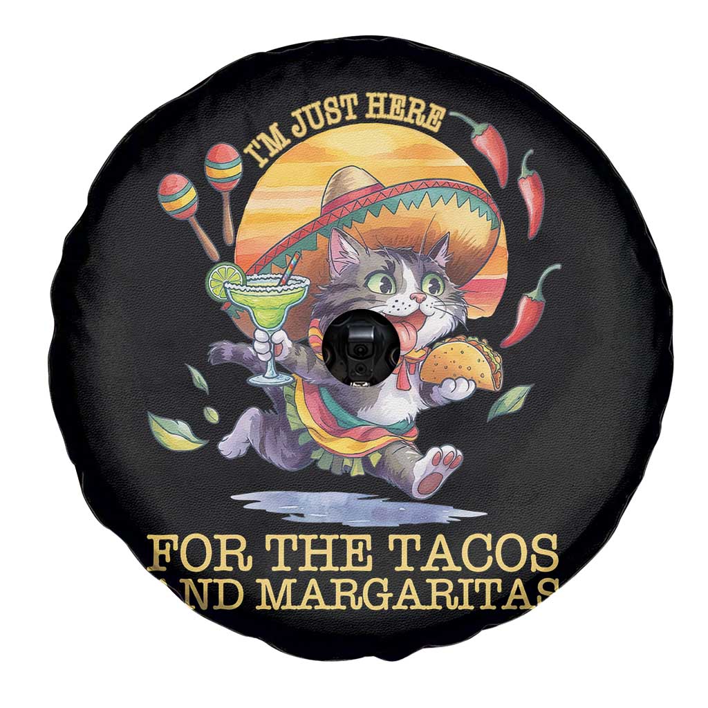 Funny Cinco De Mayo Cat Spare Tire Cover Just Here For The Tacos And Margaritas