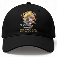 Funny Cinco De Mayo Cat Baseball Cap Just Here For The Tacos And Margaritas