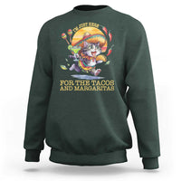 Funny Cinco De Mayo Cat Sweatshirt Just Here For The Tacos And Margaritas