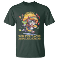 Funny Cinco De Mayo Cat T Shirt Just Here For The Tacos And Margaritas