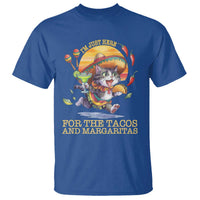 Funny Cinco De Mayo Cat T Shirt Just Here For The Tacos And Margaritas