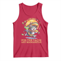 Funny Cinco De Mayo Cat Tank Top Just Here For The Tacos And Margaritas