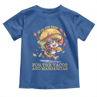 Funny Cinco De Mayo Cat Toddler T Shirt Just Here For The Tacos And Margaritas