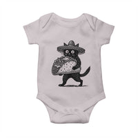 Funny Cinco De Mayo Black Cat With Taco Baby Onesie Mexican Food Gift