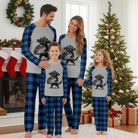 Funny Cinco De Mayo Black Cat With Taco Plaid Pajama Set Mexican Food Gift