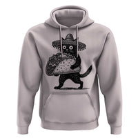 Funny Cinco De Mayo Black Cat With Taco Hoodie Mexican Food Gift
