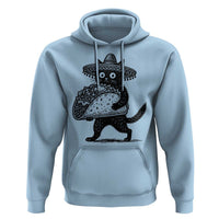 Funny Cinco De Mayo Black Cat With Taco Hoodie Mexican Food Gift