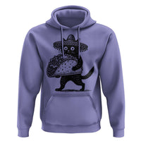 Funny Cinco De Mayo Black Cat With Taco Hoodie Mexican Food Gift