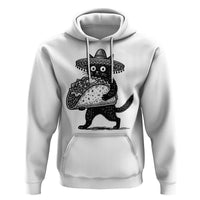 Funny Cinco De Mayo Black Cat With Taco Hoodie Mexican Food Gift