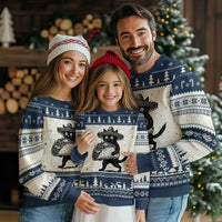 Funny Cinco De Mayo Black Cat With Taco Ugly Christmas Sweater Mexican Food Gift