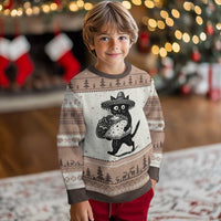 Funny Cinco De Mayo Black Cat With Taco Ugly Christmas Sweater Mexican Food Gift