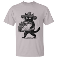 Funny Cinco De Mayo Black Cat With Taco T Shirt Mexican Food Gift