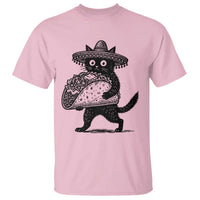 Funny Cinco De Mayo Black Cat With Taco T Shirt Mexican Food Gift