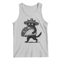Funny Cinco De Mayo Black Cat With Taco Tank Top Mexican Food Gift