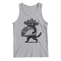 Funny Cinco De Mayo Black Cat With Taco Tank Top Mexican Food Gift
