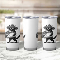 Funny Cinco De Mayo Black Cat With Taco Tumbler Cup Mexican Food Gift