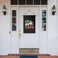 Funny Cinco De Mayo Drunk Cat Garden Flag Oh My Gato