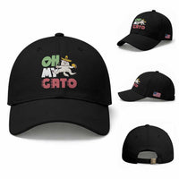 Funny Cinco De Mayo Drunk Cat Baseball Cap Oh My Gato