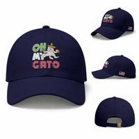Funny Cinco De Mayo Drunk Cat Baseball Cap Oh My Gato