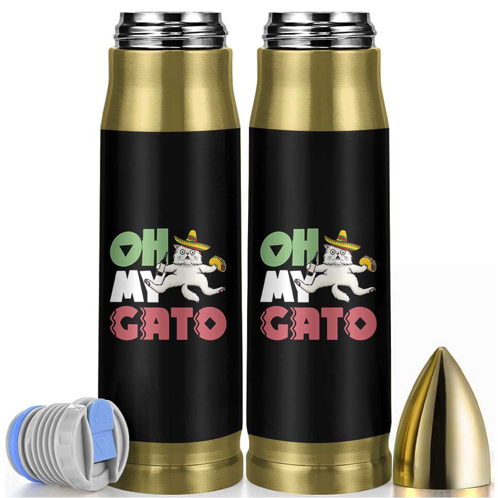 Funny Cinco De Mayo Drunk Cat Bullet Tumbler Oh My Gato