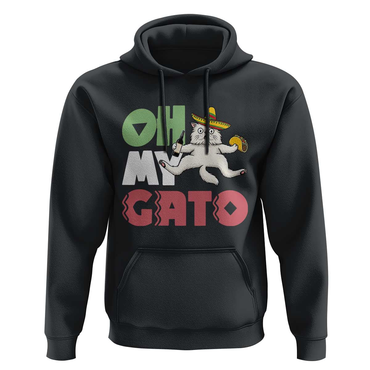 Funny Cinco De Mayo Drunk Cat Hoodie Oh My Gato