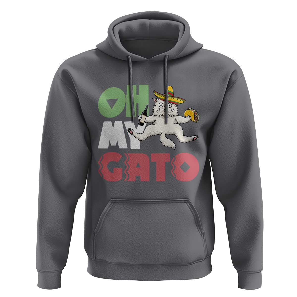 Funny Cinco De Mayo Drunk Cat Hoodie Oh My Gato