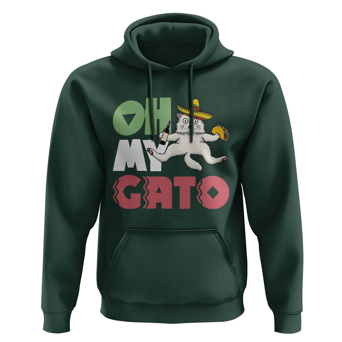 Funny Cinco De Mayo Drunk Cat Hoodie Oh My Gato