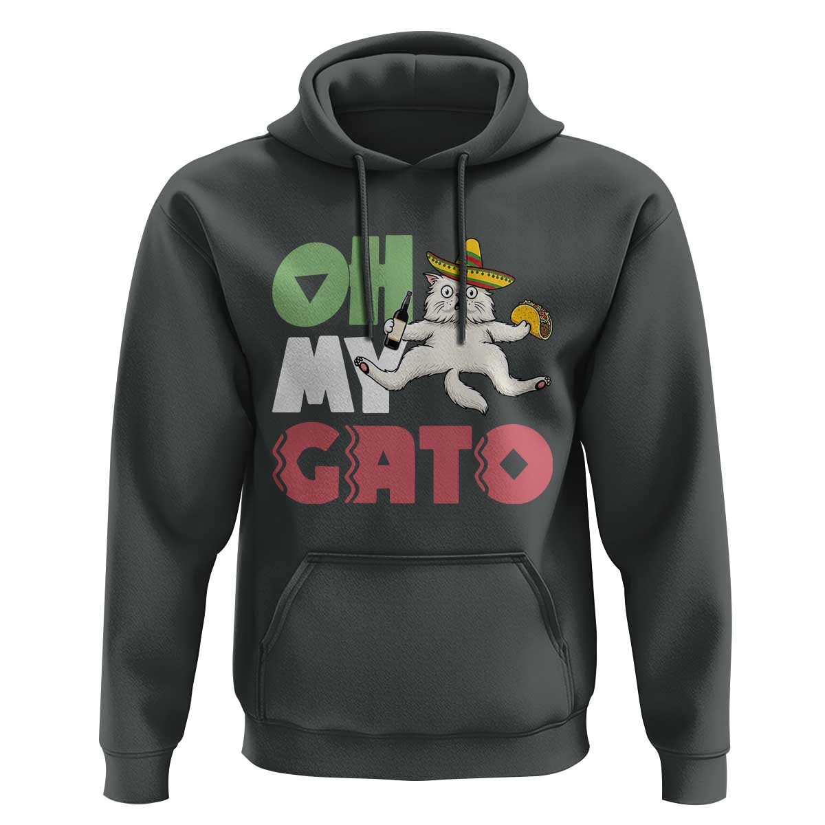 Funny Cinco De Mayo Drunk Cat Hoodie Oh My Gato
