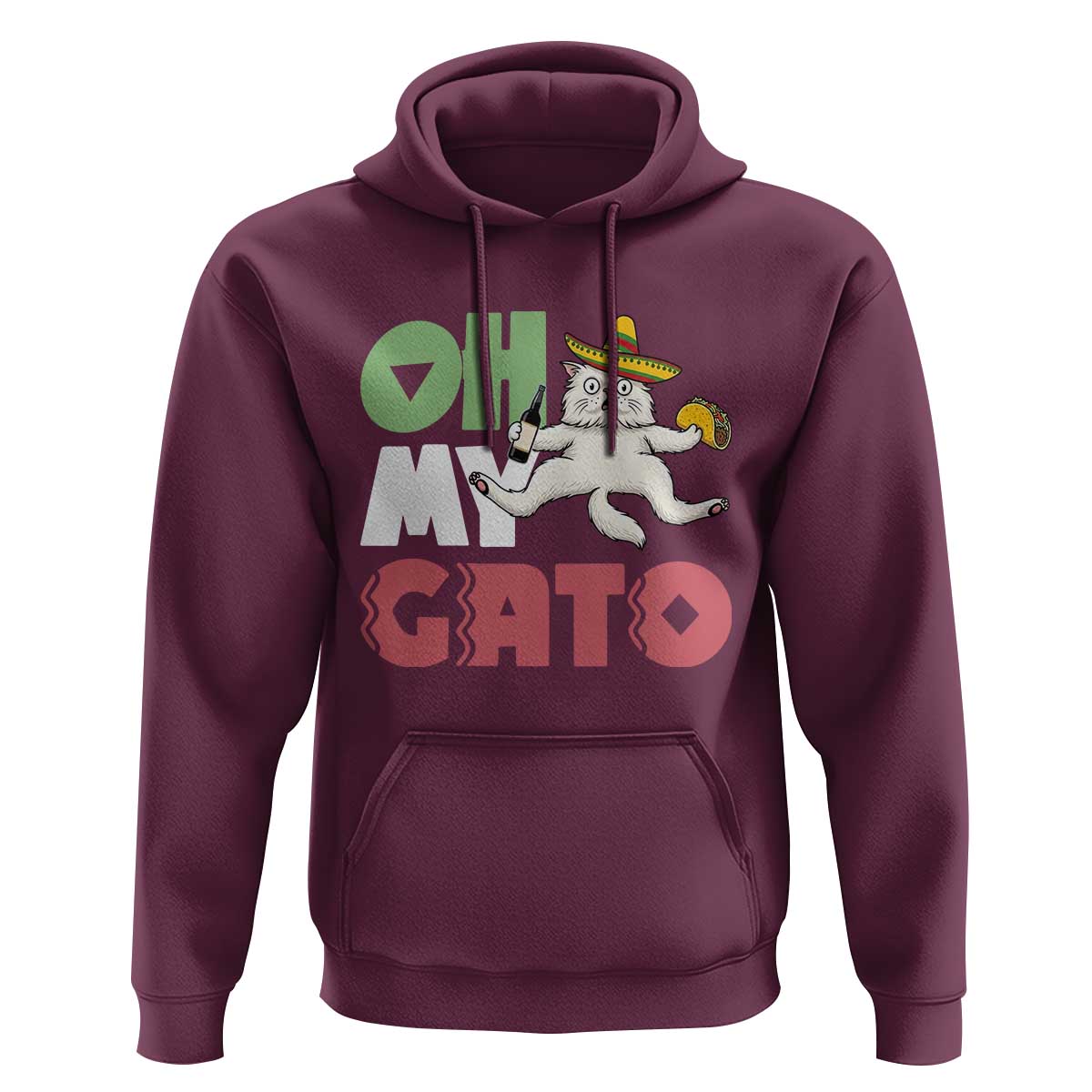 Funny Cinco De Mayo Drunk Cat Hoodie Oh My Gato