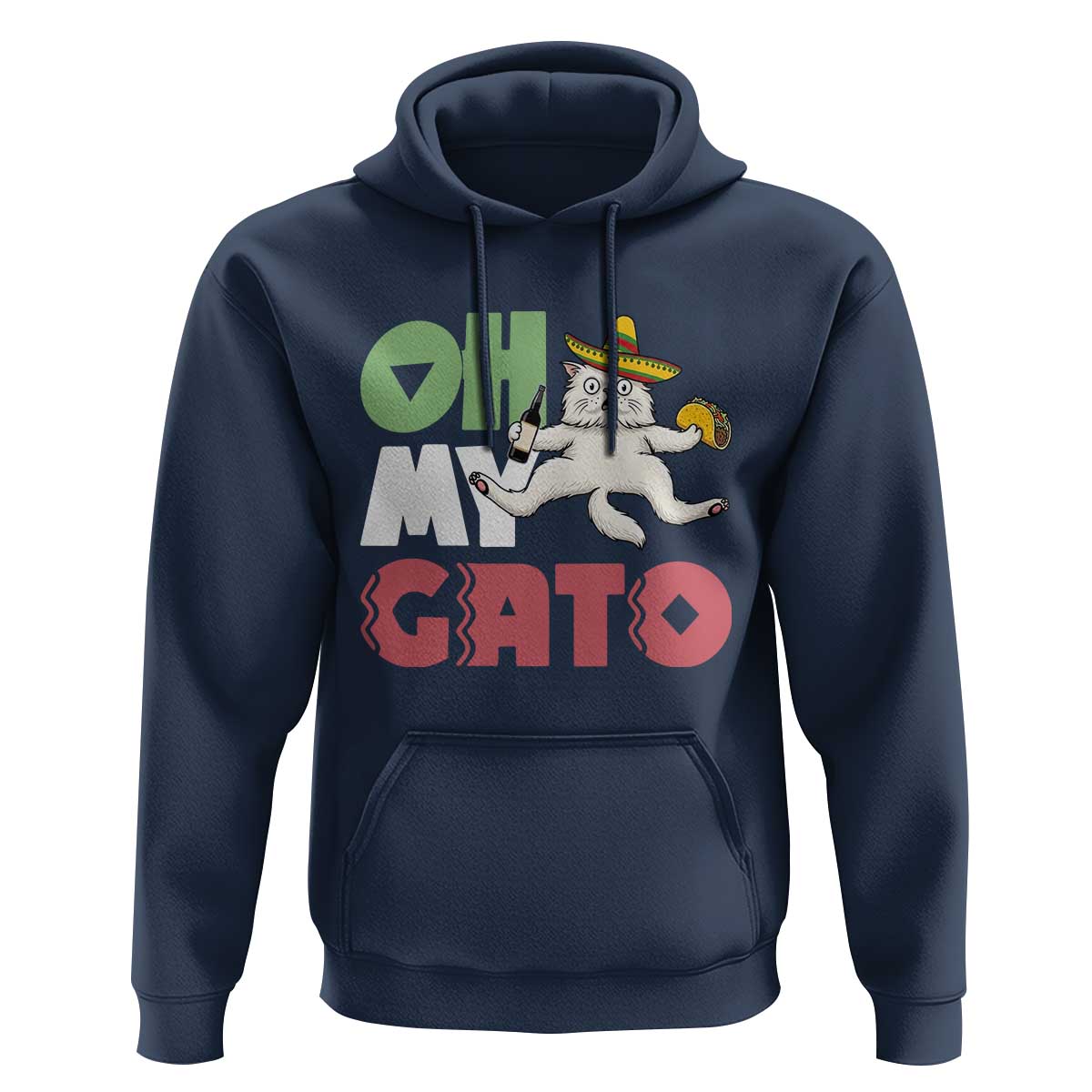 Funny Cinco De Mayo Drunk Cat Hoodie Oh My Gato
